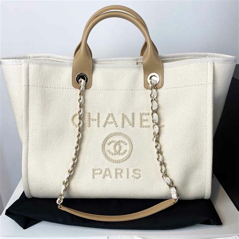 pearl chain chanel bag|chanel large tote bag price.